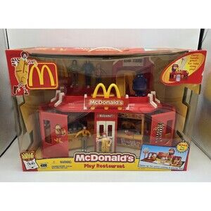 Vintage 2003 McDonalds Play Restaurant Playset Drive Thru & Family Ronald SEALED